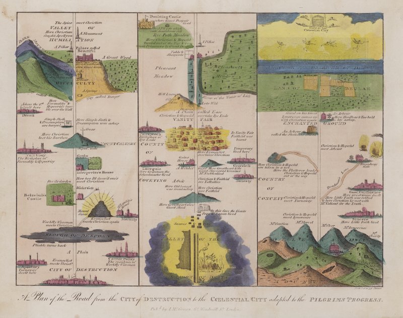 Un Plan del Camino desde la Ciudad de la Destrucción hasta la Ciudad Celestial adaptado al Progreso del Peregrino de English School