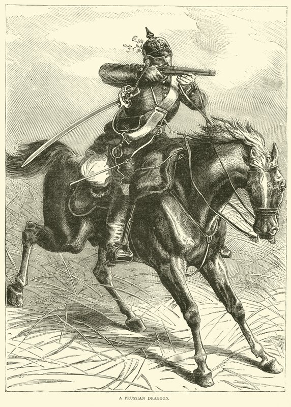 Un dragón prusiano, septiembre 1870 de English School