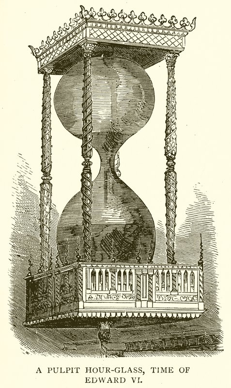 Un Reloj de Arena de Púlpito, Época de Eduardo VI de English School