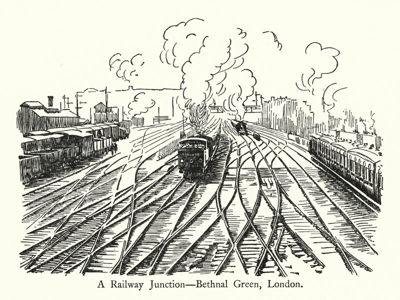 Un Cruce Ferroviario, Bethnal Green, Londres de English School