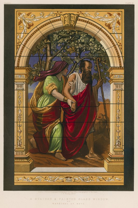 Una ventana de vidrio pintado y teñido por Marechal de Metz de English School
