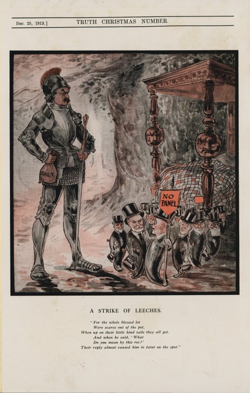 Una huelga de sanguijuelas de English School