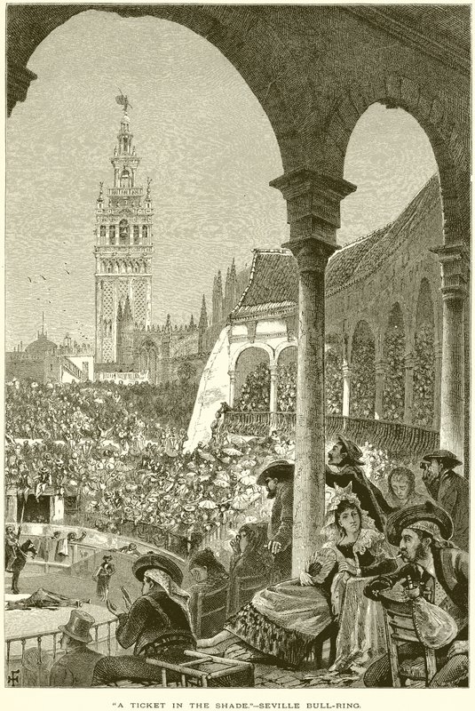 Un boleto en la sombra.--Plaza de toros de Sevilla de English School