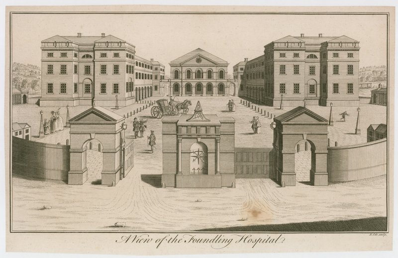Vista del Foundling Hospital, Londres de English School