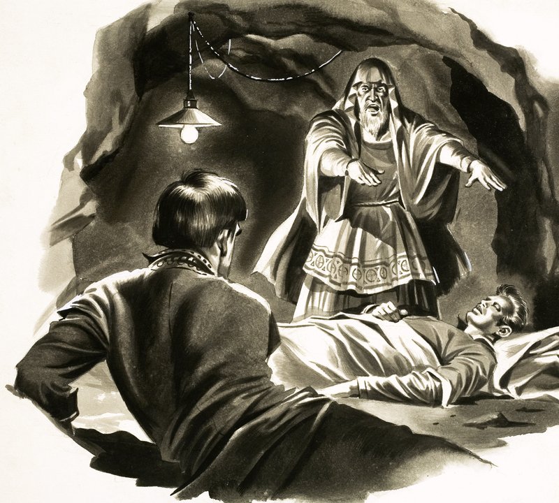 Un yanqui en la corte del Rey Arturo. Ilustración basada en la historia de Mark Twain de English School