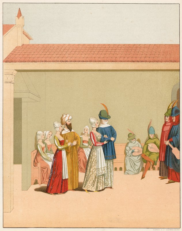 Una escena de carnaval, siglo XV de English School