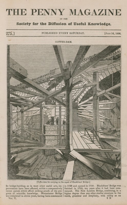Un dique para llevar a cabo la reparación del Puente de Blackfriars de English School