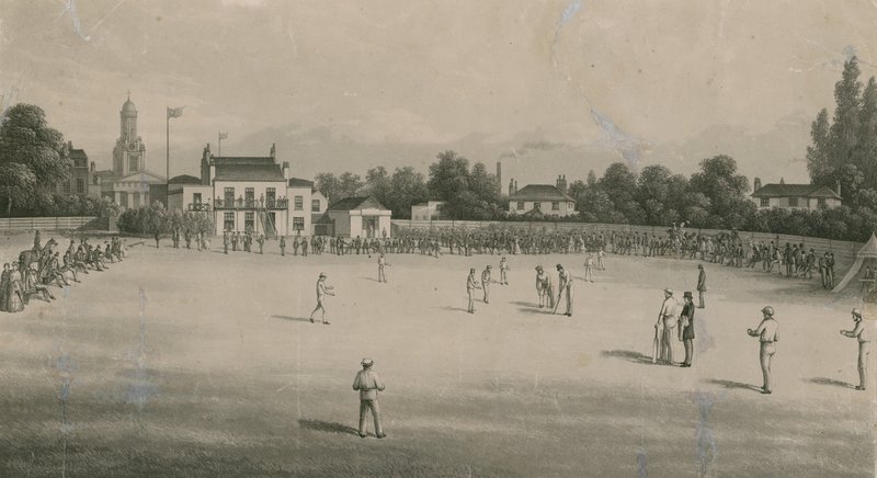 Un partido de críquet de English School
