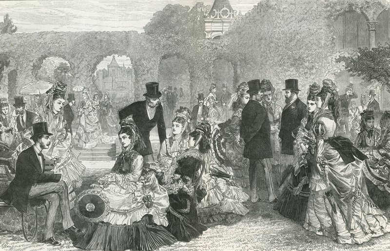Una fiesta en el jardín en Holland House de English School