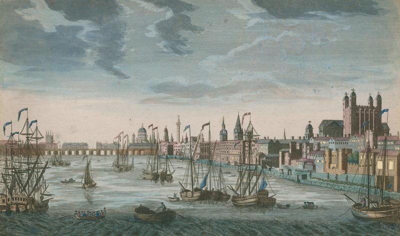 Vista general de embarcaciones de vela en las aguas del río Támesis de English School