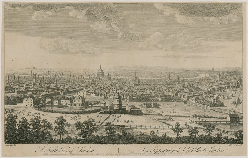 Vista norte de Londres. Desde Pentonville Hill de English School