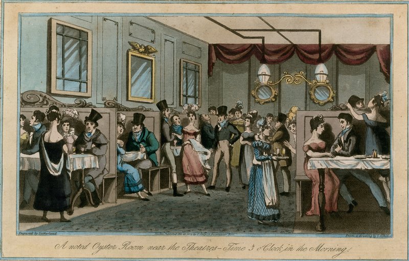 Una famosa sala de ostras cerca de los teatros, 3 de la mañana de English School