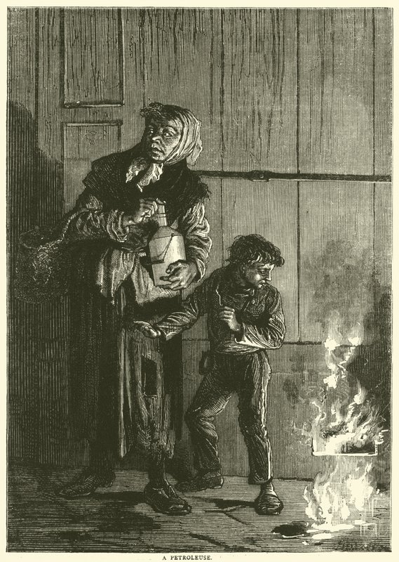 Una petroleuse, abril 1871 de English School