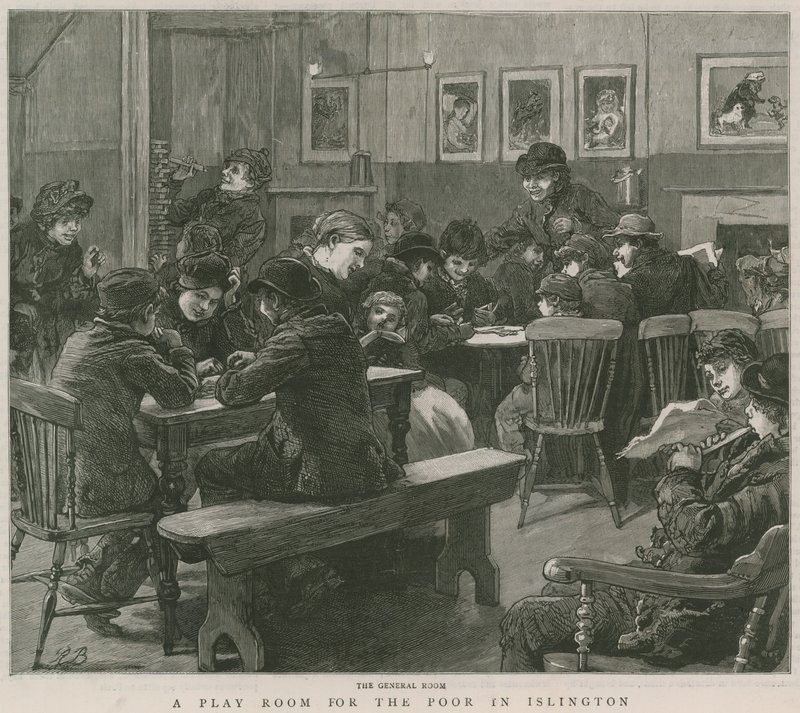 Una sala de juegos para los pobres en Islington: La sala general de English School