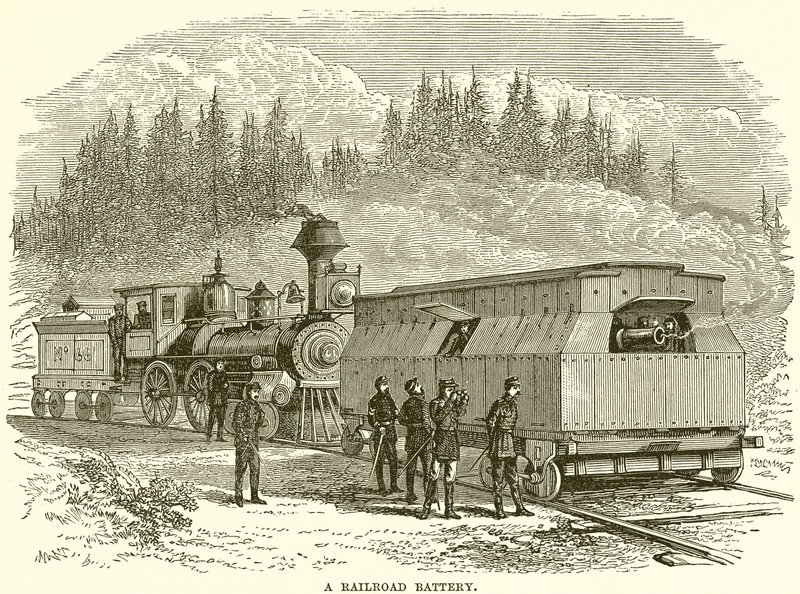 Una batería ferroviaria de English School