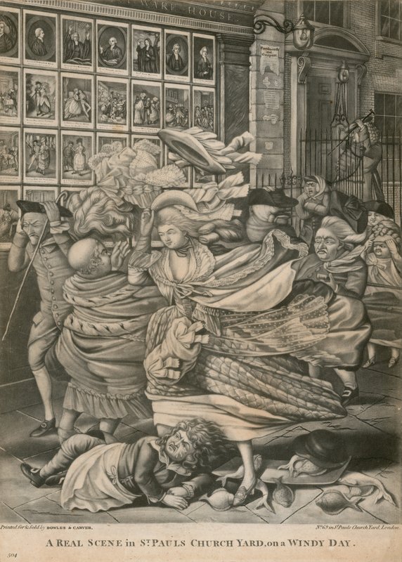 Una escena real en el Patio de la Iglesia de San Pablo, en un día ventoso de English School