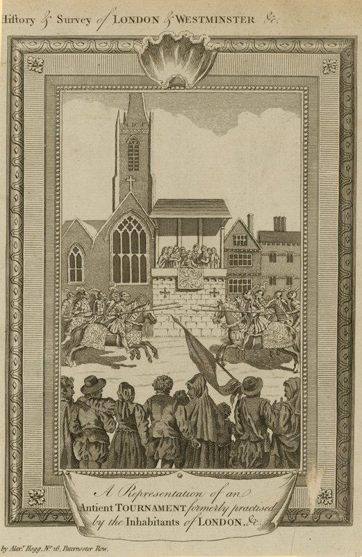Una representación de un antiguo torneo practicado anteriormente por los habitantes de Londres de English School
