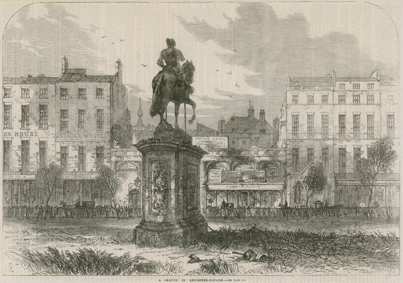 Un boceto en Leicester Square, Londres de English School