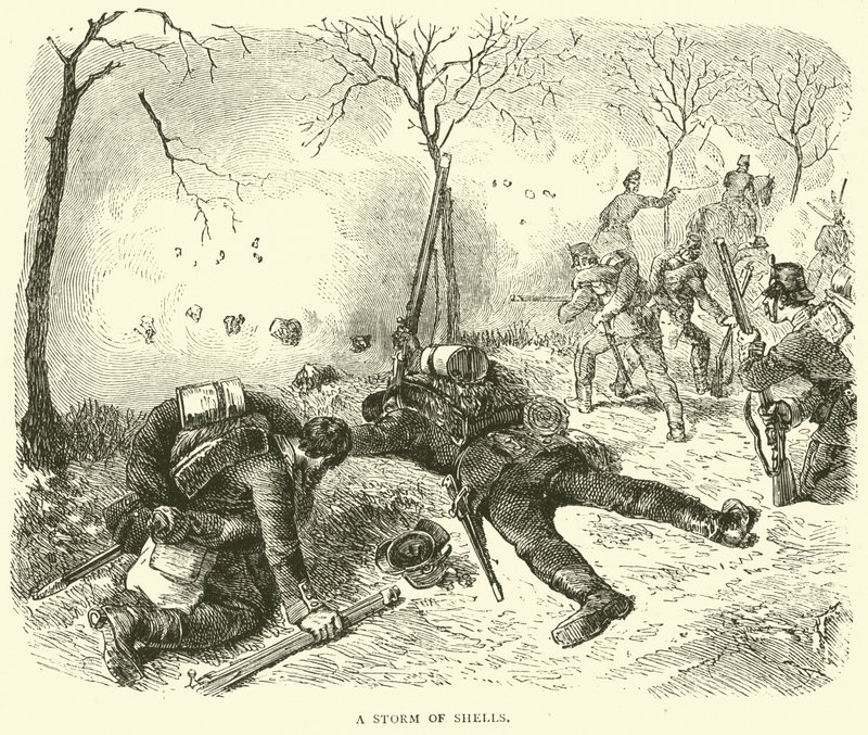 Una tormenta de proyectiles, enero 1871 de English School