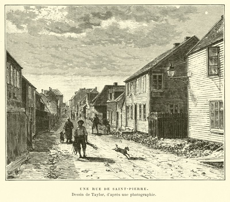 Una calle en Saint-Pierre, Saint Pierre y Miquelon de English School