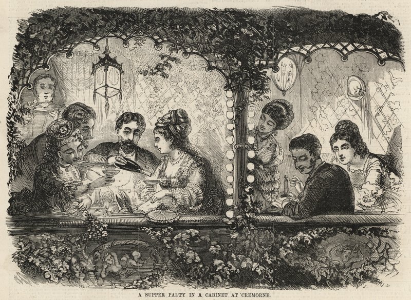 Una cena en un gabinete en Cremorne de English School