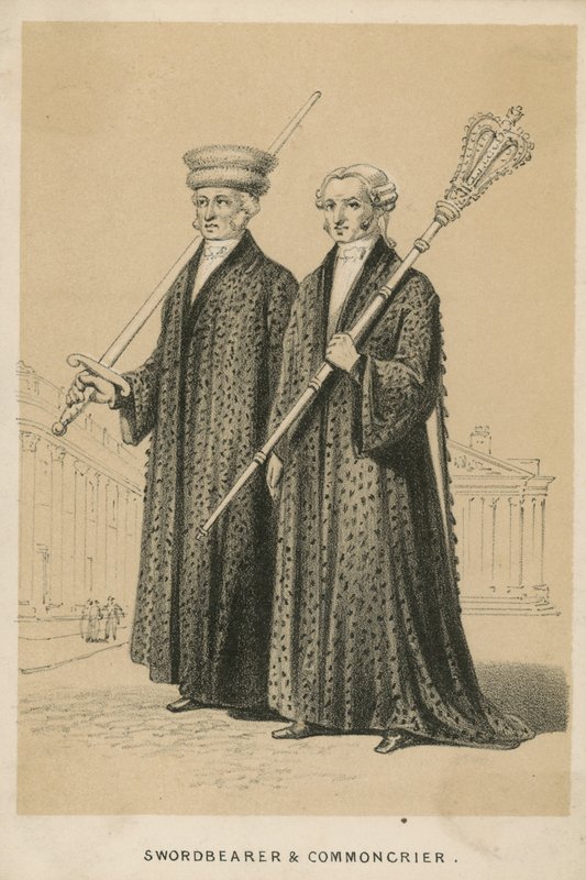 Un portador de espada y pregonero de English School