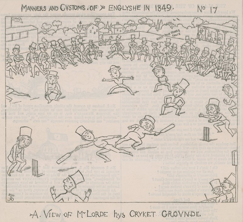 Una vista del Sr. Lord - su campo de cricket de English School