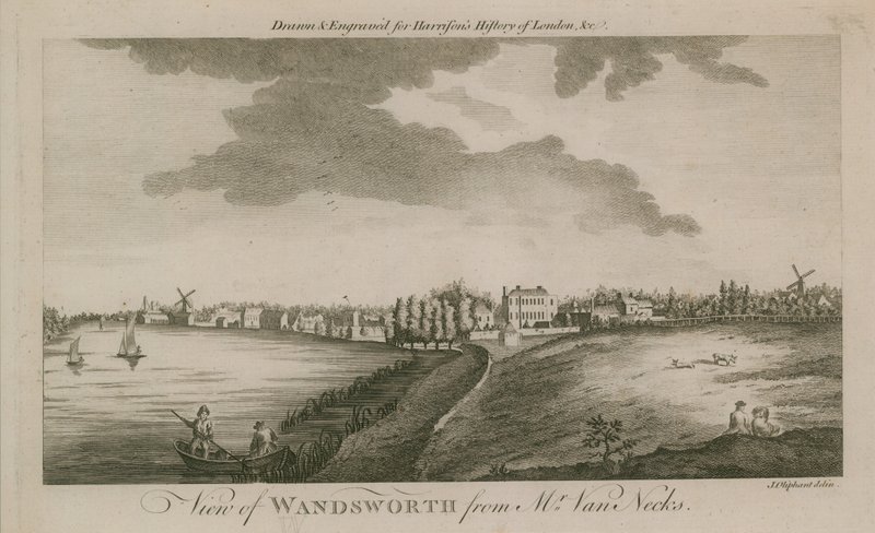 Vista de Wandsworth desde la casa del Sr. Van Neck de English School