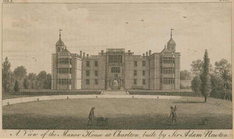 Vista de la Casa Solariega en Charlton, construida por Sir Adam Newton de English School
