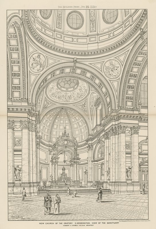 Vista del Santuario en la nueva iglesia del Oratorio de English School