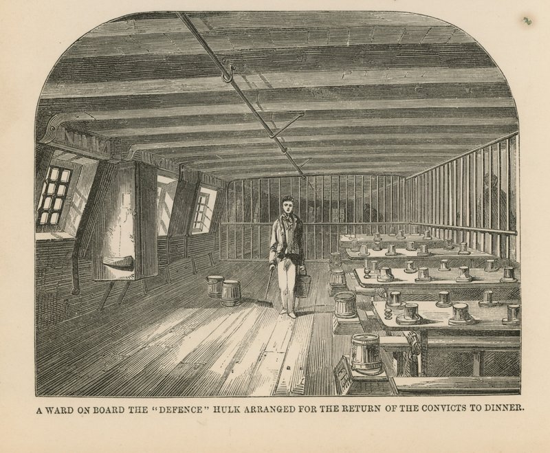 Una sala a bordo del casco Defensa de English School