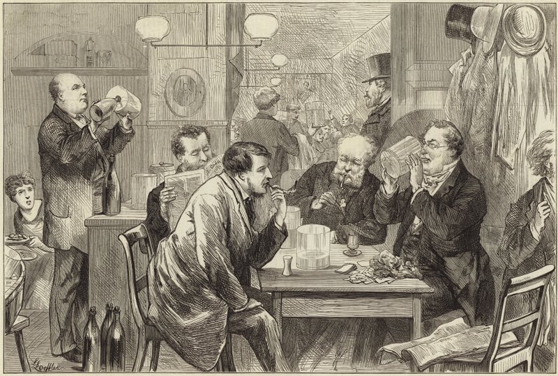 Una sala de cerveza blanca de English School