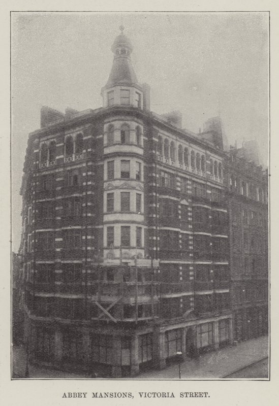 Mansiones de la Abadía, Calle Victoria (grabado) de English School
