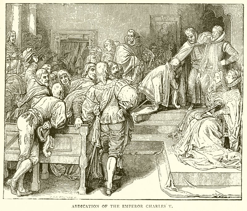 Abdicación del emperador Carlos V de English School