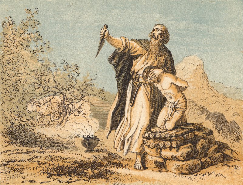 Abraham ofreciendo a Isaac de English School
