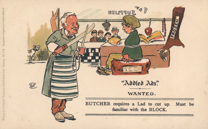 Postal de anuncios confusos de English School