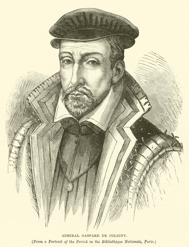Almirante Gaspard de Coligny (grabado) de English School