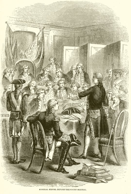El almirante Keppel ante la corte marcial de English School