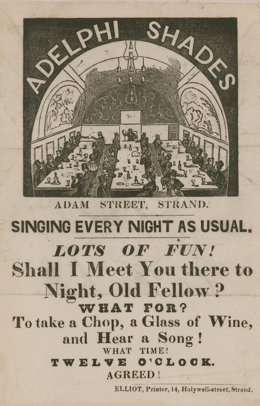 Anuncio para Adelphi Shades, Adam Street, Strand de English School