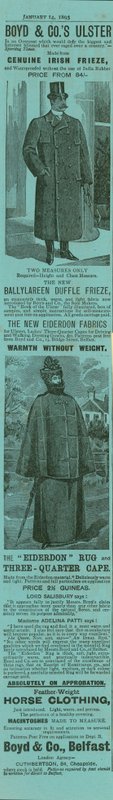 Anuncio de Boyd & Cos Ulster impermeable de English School