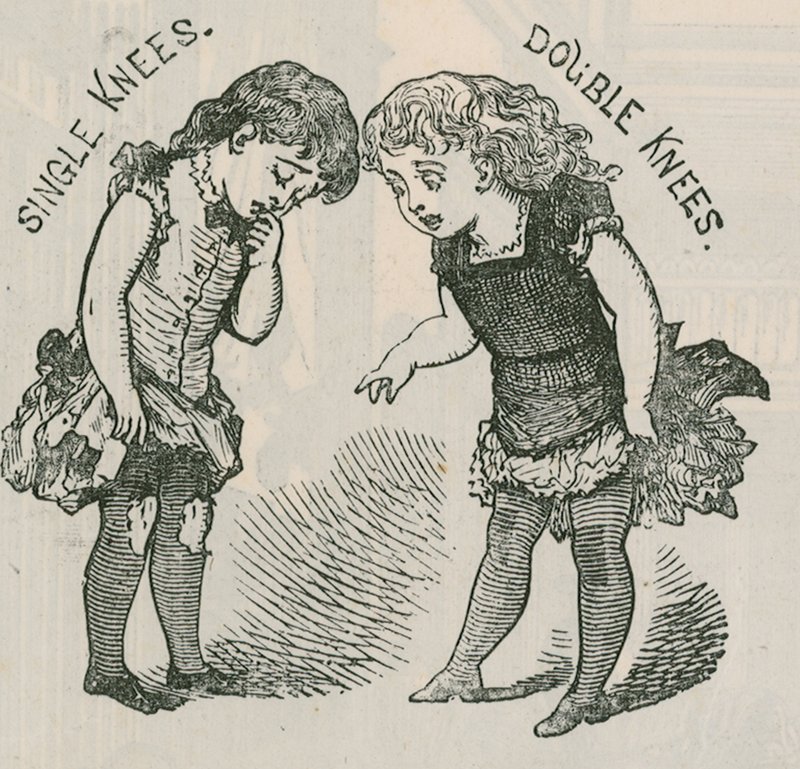 Anuncio de medias de doble rodilla para niños de English School
