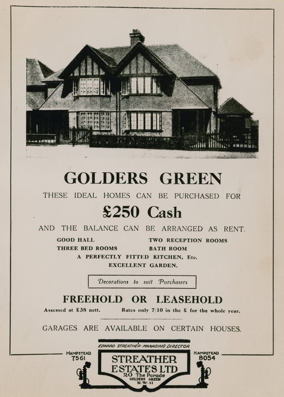 Anuncio para la compra de una casa en Golders Green de English School