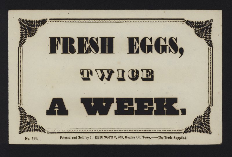 Anuncio: Huevos frescos dos veces por semana de English School