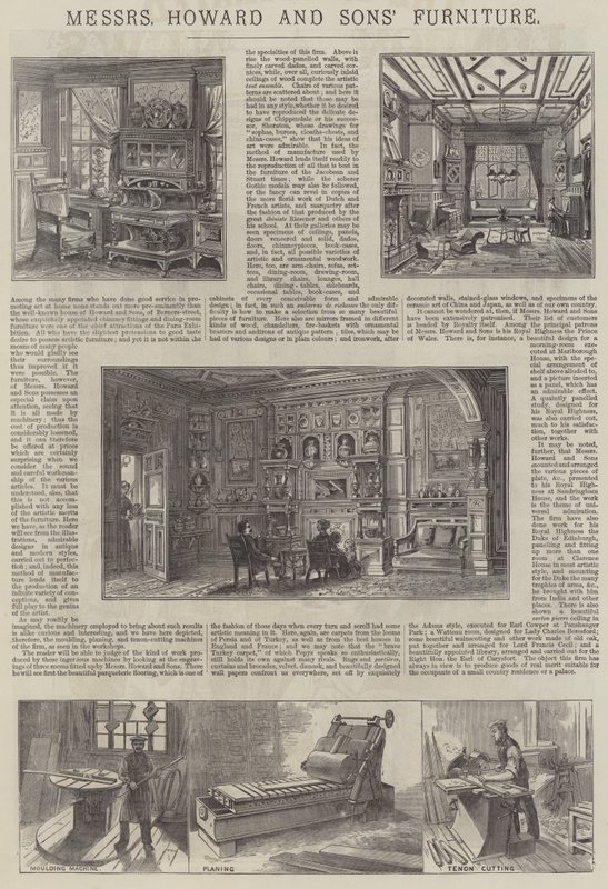Anuncio, Muebles de Messers Howard y Sons (grabado) de English School