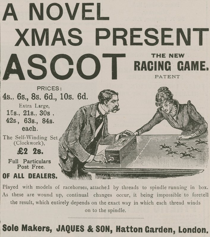 Anuncio de Ascot - el nuevo juego de carreras de English School