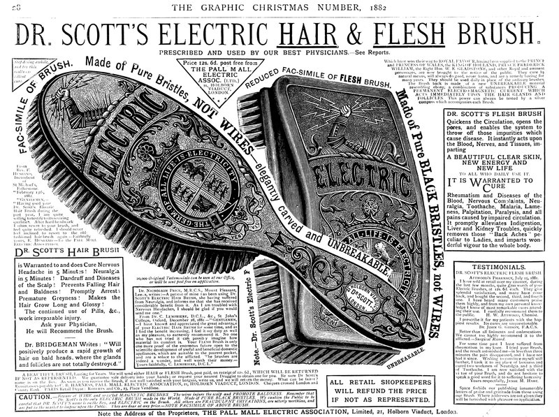 Anuncio del Cepillo Eléctrico para Cabello y Cuerpo del Dr. Scott de English School