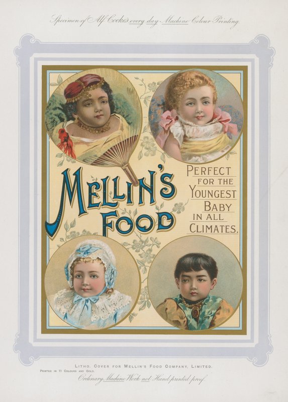 Anuncio de Alimento Mellins para bebés en todos los climas de English School