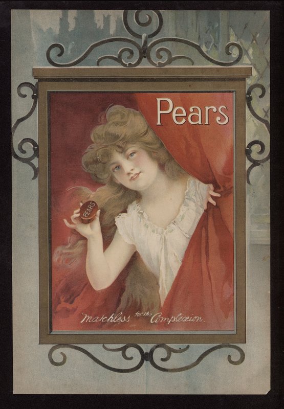 Anuncio de jabón Pears (litografia de color) de English School