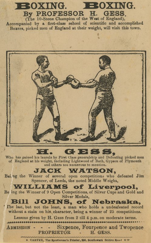 Anuncio de clases de boxeo de English School