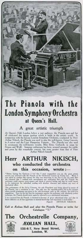 Anuncio de pianola de English School